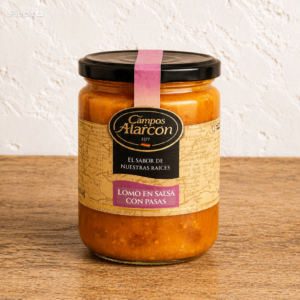 LOMO EN SALSA CON PASAS